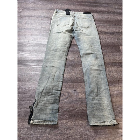 Supply an Demand Mens Jeans Size 34 Light Wash Distressed O5 - Picture 2 of 8